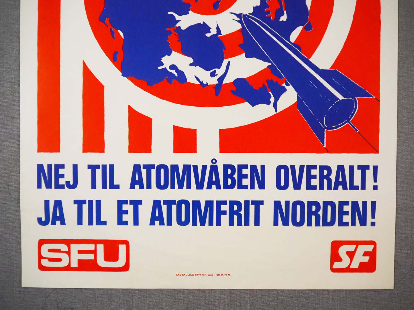 1978 Anti-Nuclear Poster – Denmark as a Target? - Original Vintage Poster