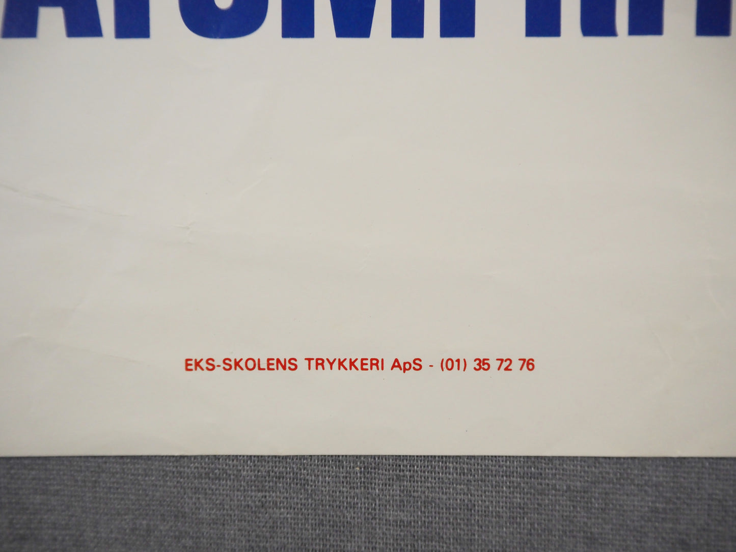 1978 Anti-Nuclear Poster – Denmark as a Target? - Original Vintage Poster