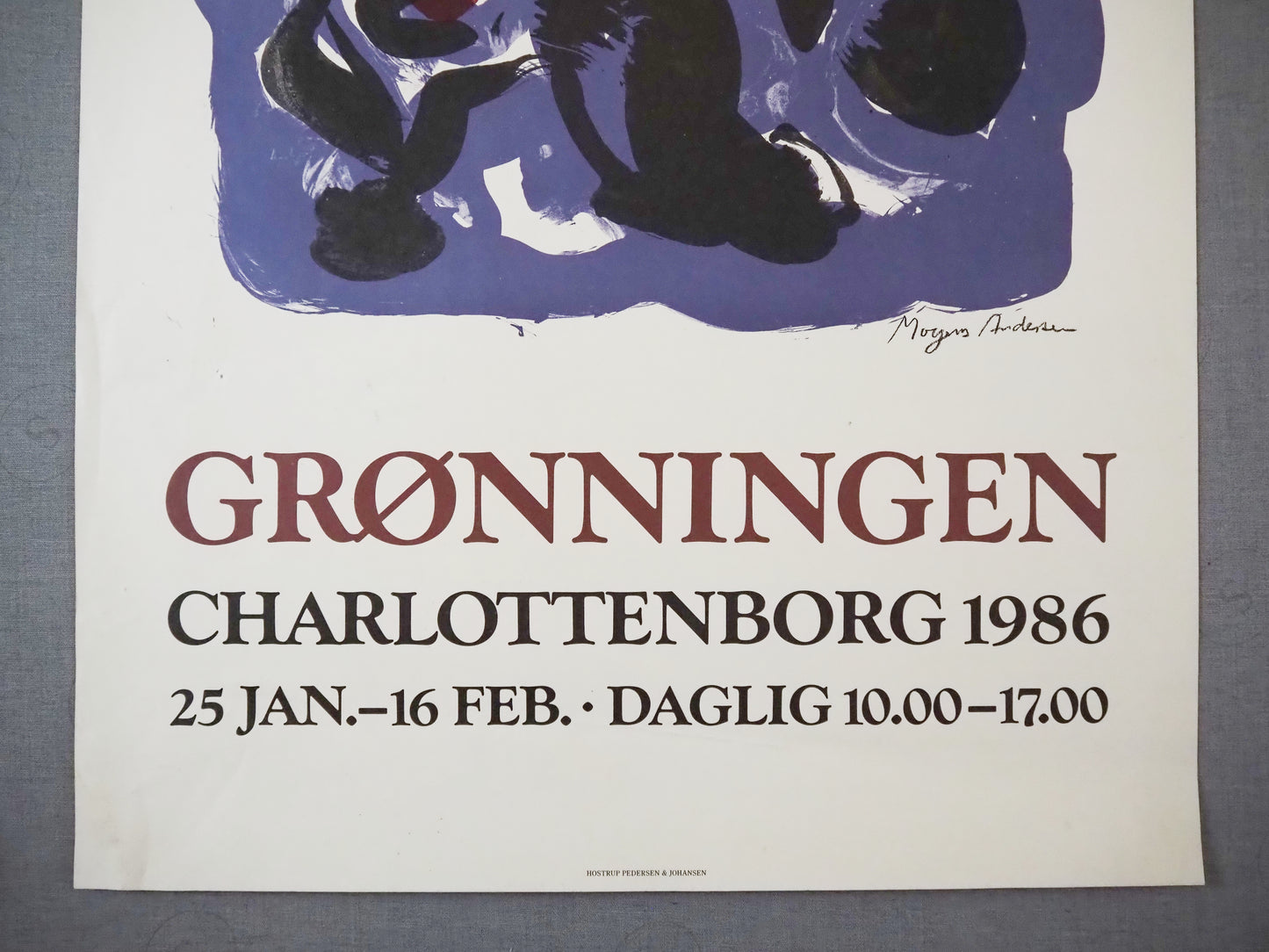 1986 Danish Modern Art Mogens Andersen - Original Vintage Poster