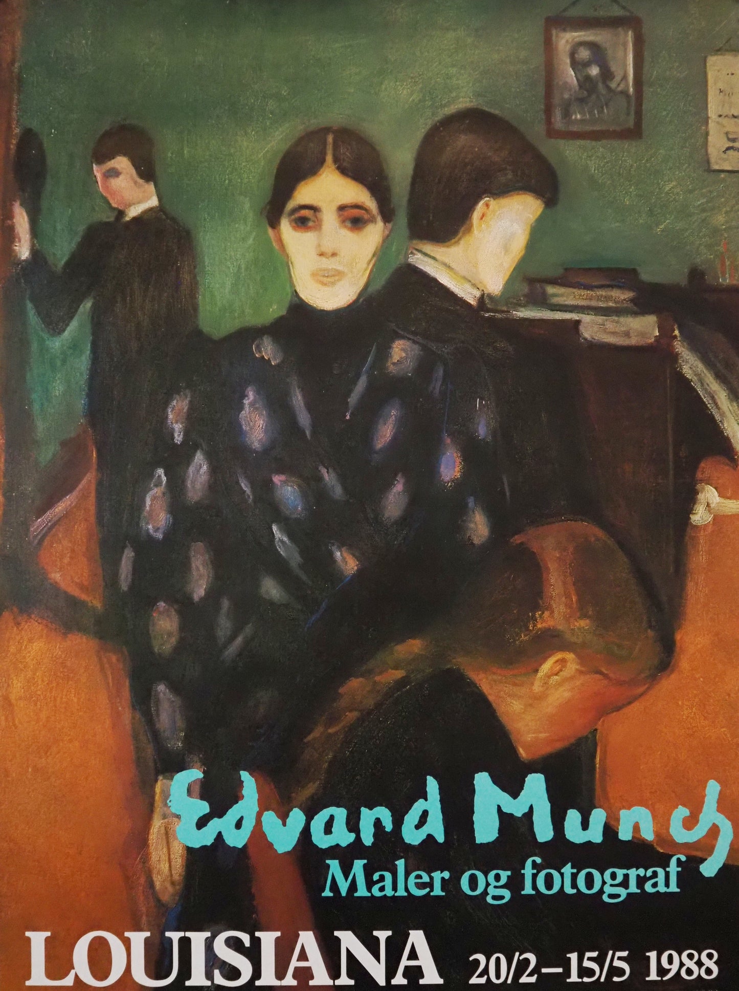 1988 Edvard Munch Louisiana Exhibition - Original Vintage Poster