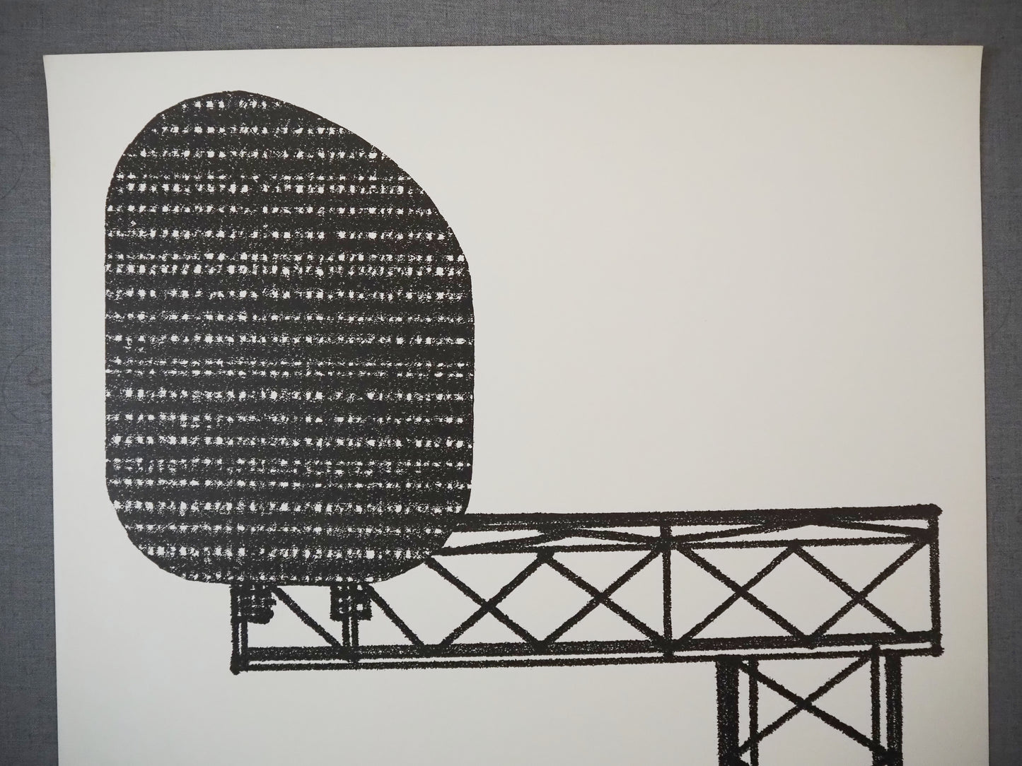 1977 Danish Railway Modernist Art 1 by Rasmus Nellemann - Original Vintage Poster