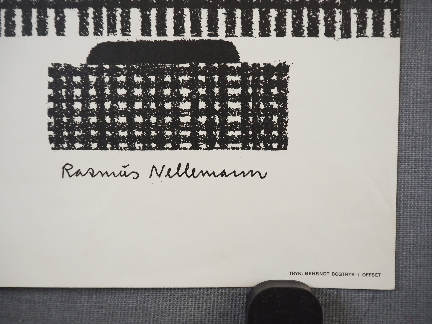 1977 Danish Railway Modernist Art 2 by Rasmus Nellemann - Original Vintage Poster