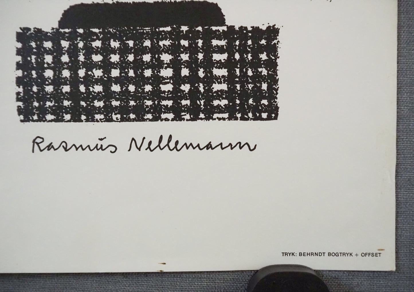 1977 Danish Railway Modernist Art 3 by Rasmus Nellemann - Original Vintage Poster