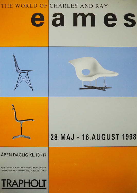 1998 Charles and Ray Eames Trapholt Exhibition - Original Vintage Poster