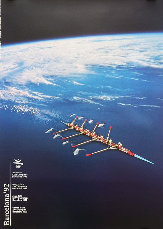 1992 Summer Olympic Games Rowing Eights - Original Vintage Poster