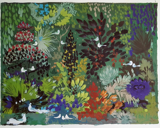 1980s Flowers in Bloom by Wiinblad (Stage Play Artwork) - Original Vintage Poster