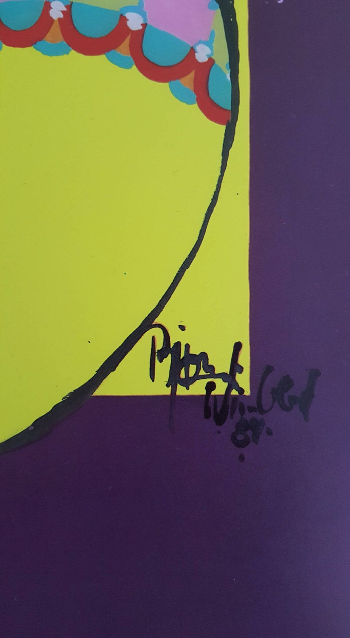 1984 Lady with Birds by Wiinblad - Original Vintage Poster