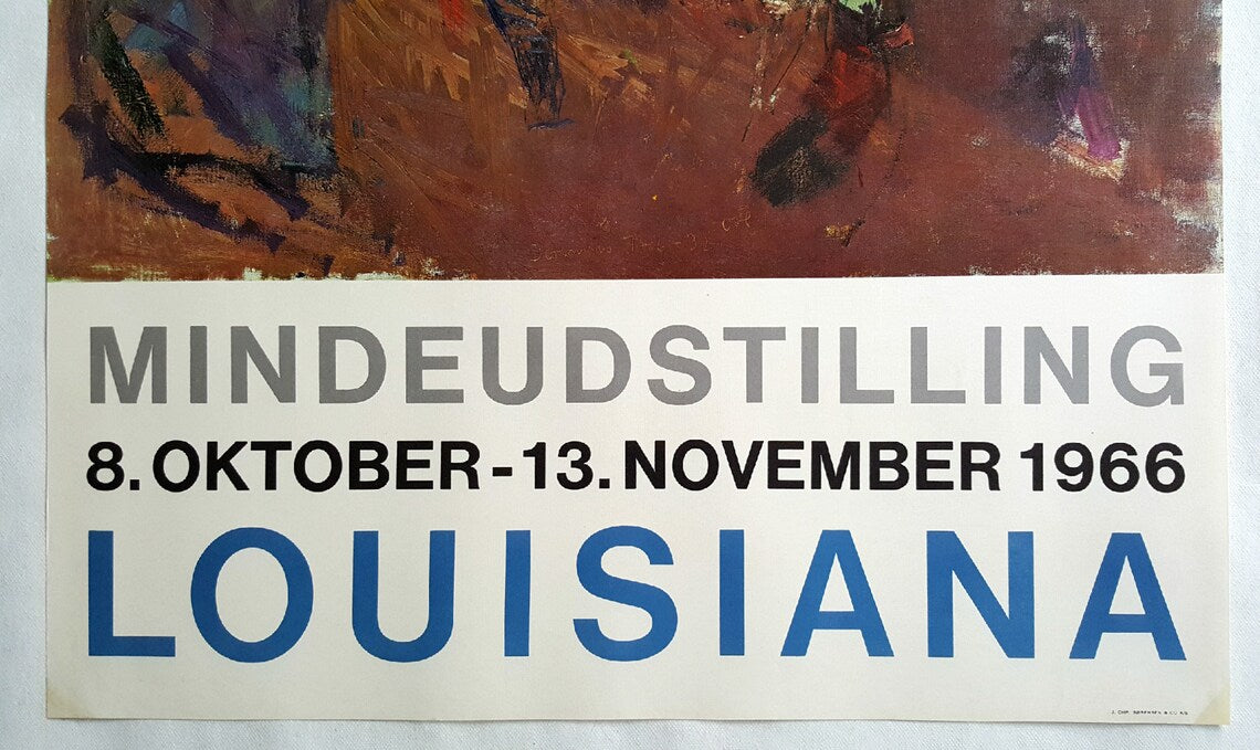 1966 Oluf Høst on Louisiana Museum of Modern Art - Original Vintage Poster