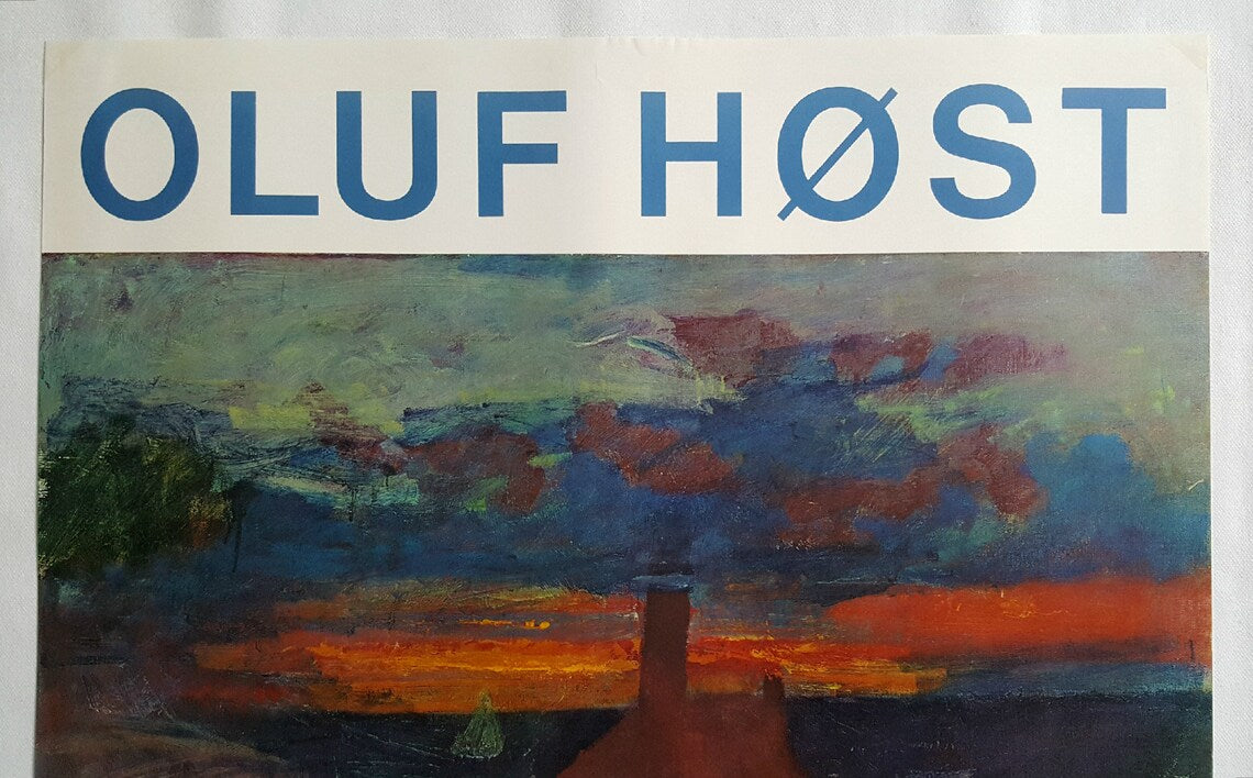 1966 Oluf Høst on Louisiana Museum of Modern Art - Original Vintage Poster