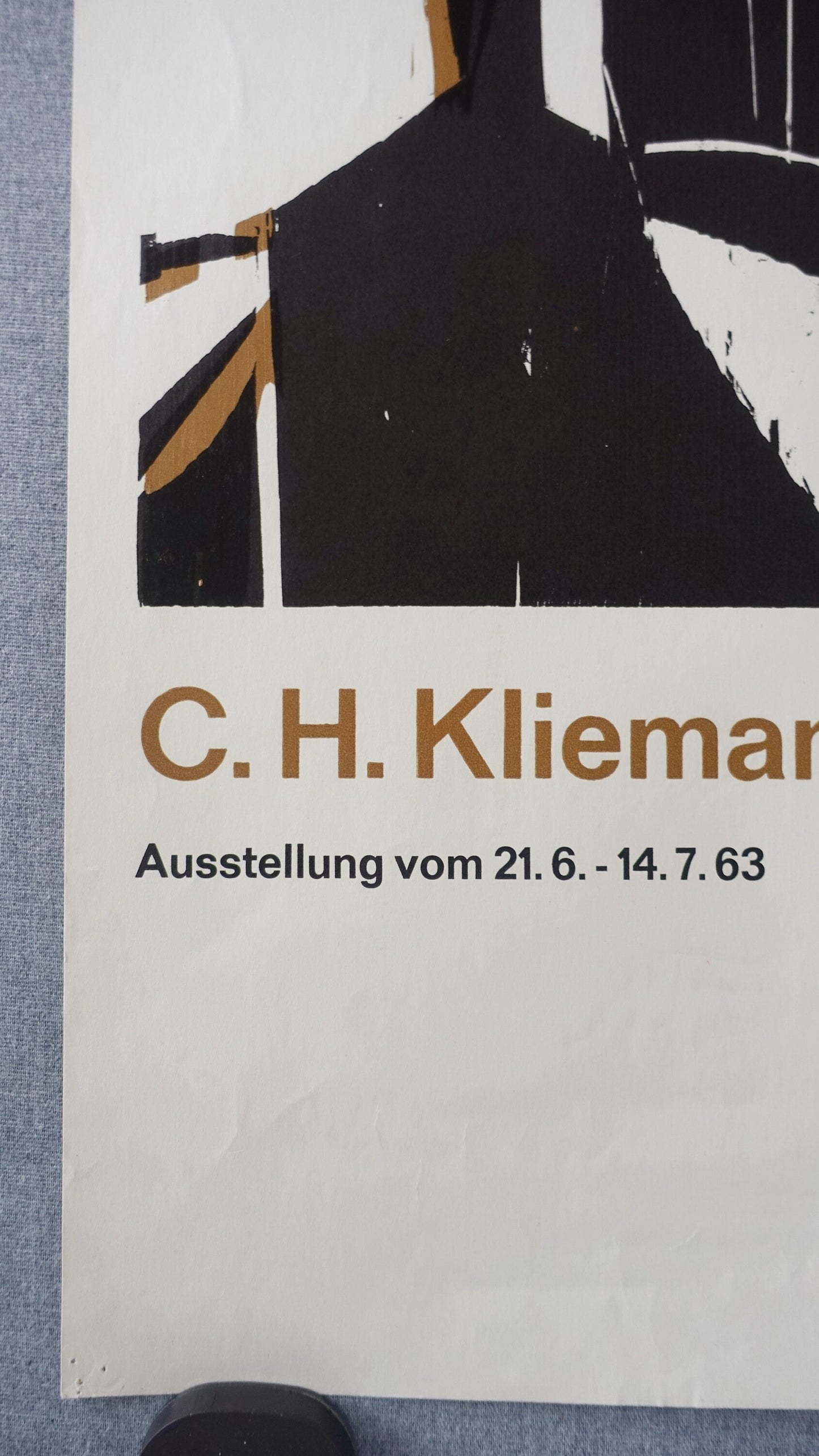 1963 Kliemann Exhibition Poster Stuttgart - Original Vintage Poster