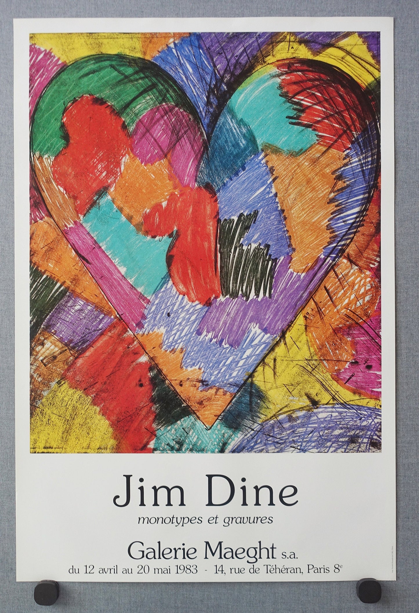 1983 Jim Dine Paris Exhibition Poster - Original Vintage Poster