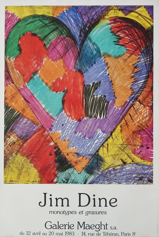 1983 Jim Dine Paris Exhibition Poster - Original Vintage Poster