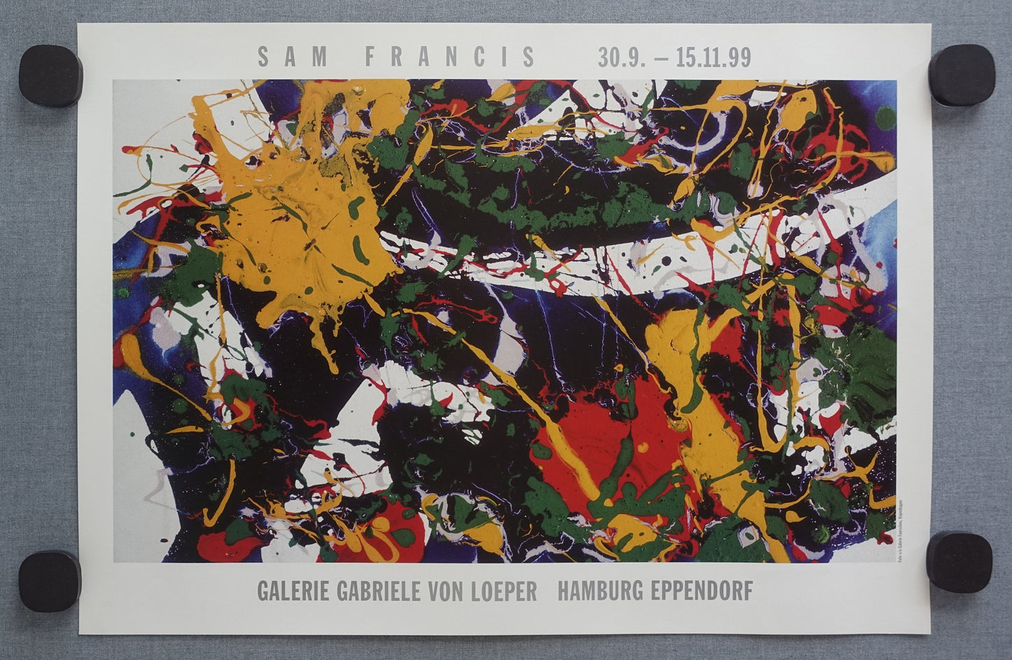 1999 Sam Francis Exhibition Poster - Original Vintage Poster