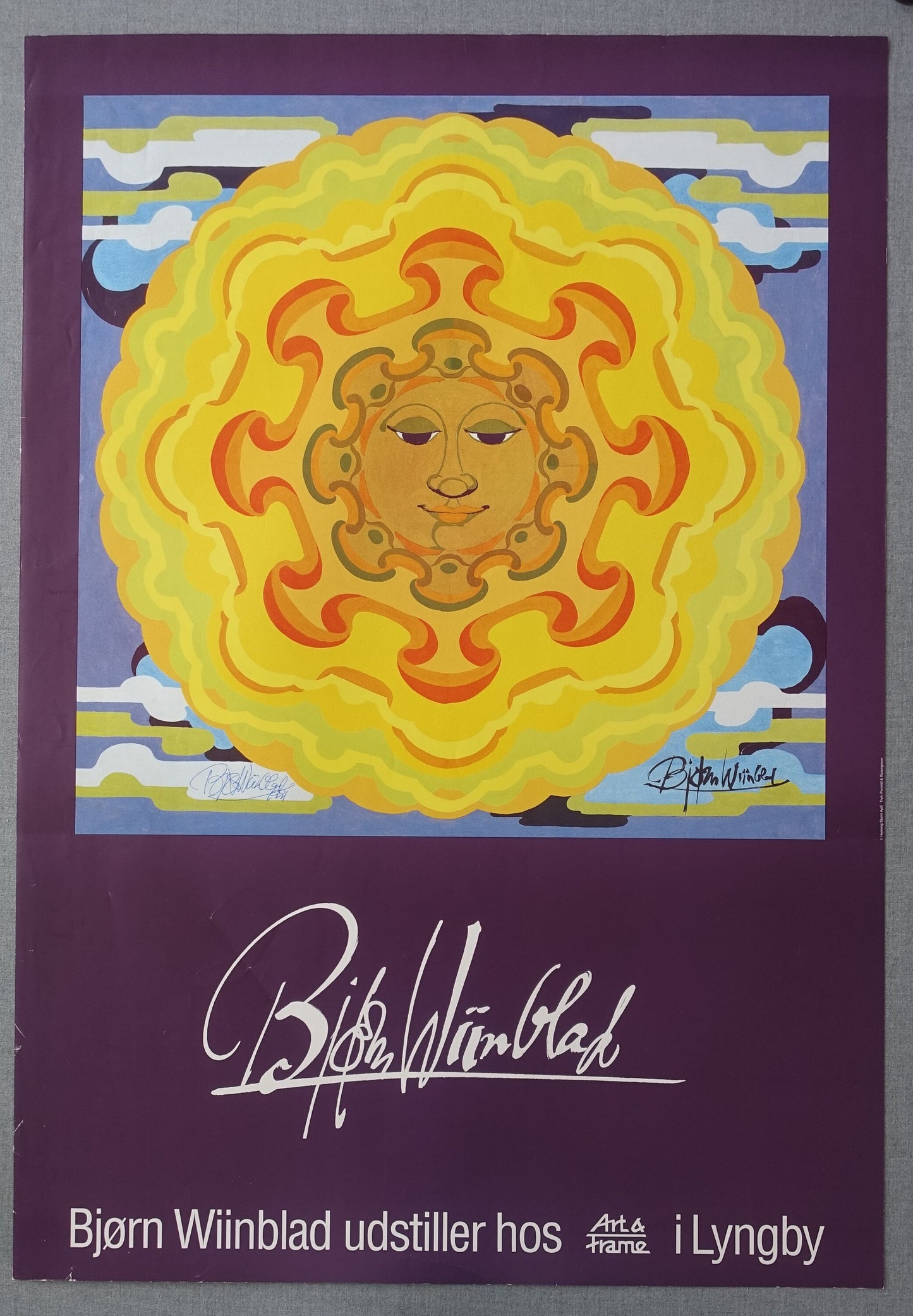 1991 Wiinblad Exhibition Art & Frame (signed) - Original Vintage Poster