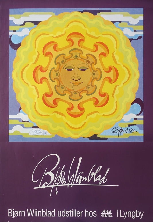 1991 Wiinblad Exhibition Art & Frame (signed) - Original Vintage Poster