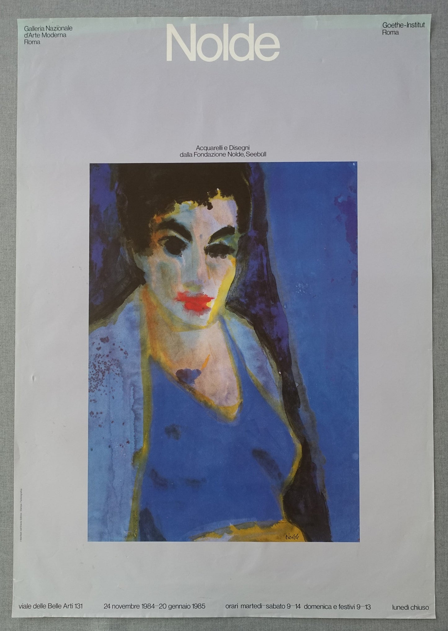 1984 Emil Nolde Galleria Natzionale d'Arte Moderna Roma - Original Vintage Poster