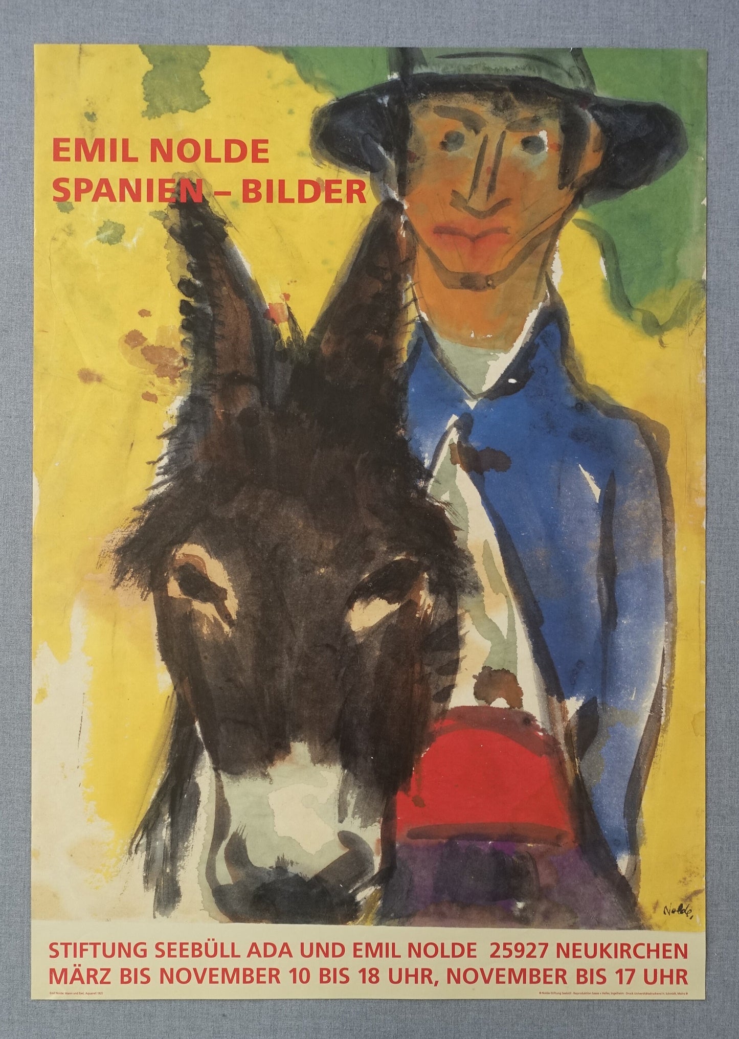 1980s Emil Nolde Spanish Pictures Exhibition Neukirchen - Original Vintage Poster