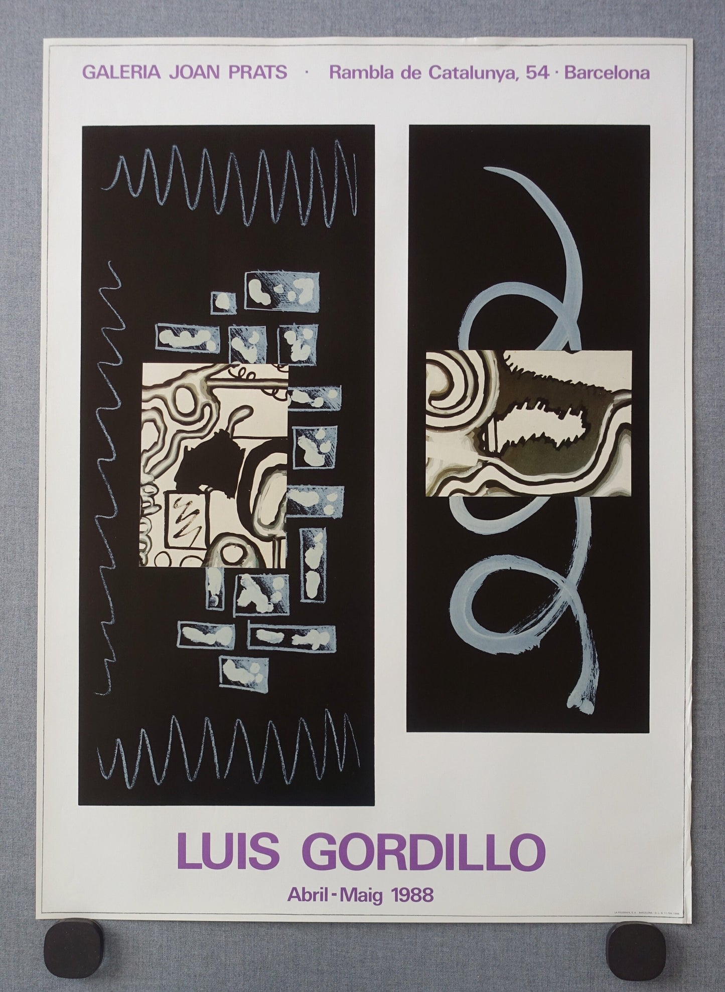 1988 Luis Gordillo Joan Prats Exhibition Poster - Original Vintage Poster