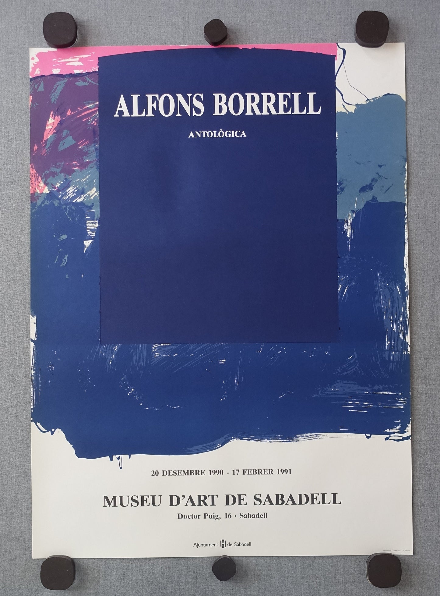 1990 Alfons Borrell Exhibition Poster Sabadell - Original Vintage Poster