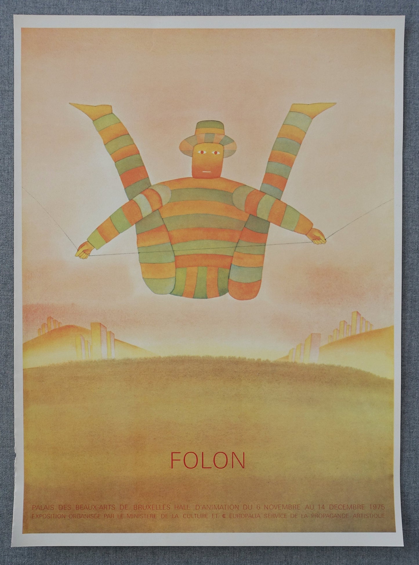 1975 Folon Palais des Beaux-Arts de Bruxelles - Original Vintage Poster