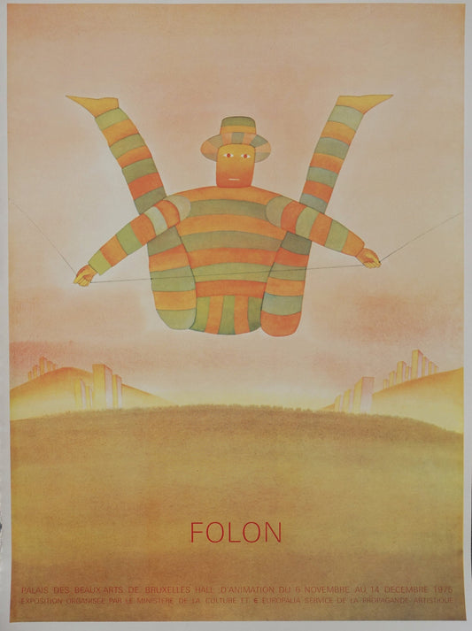 1975 Folon Palais des Beaux-Arts de Bruxelles - Original Vintage Poster