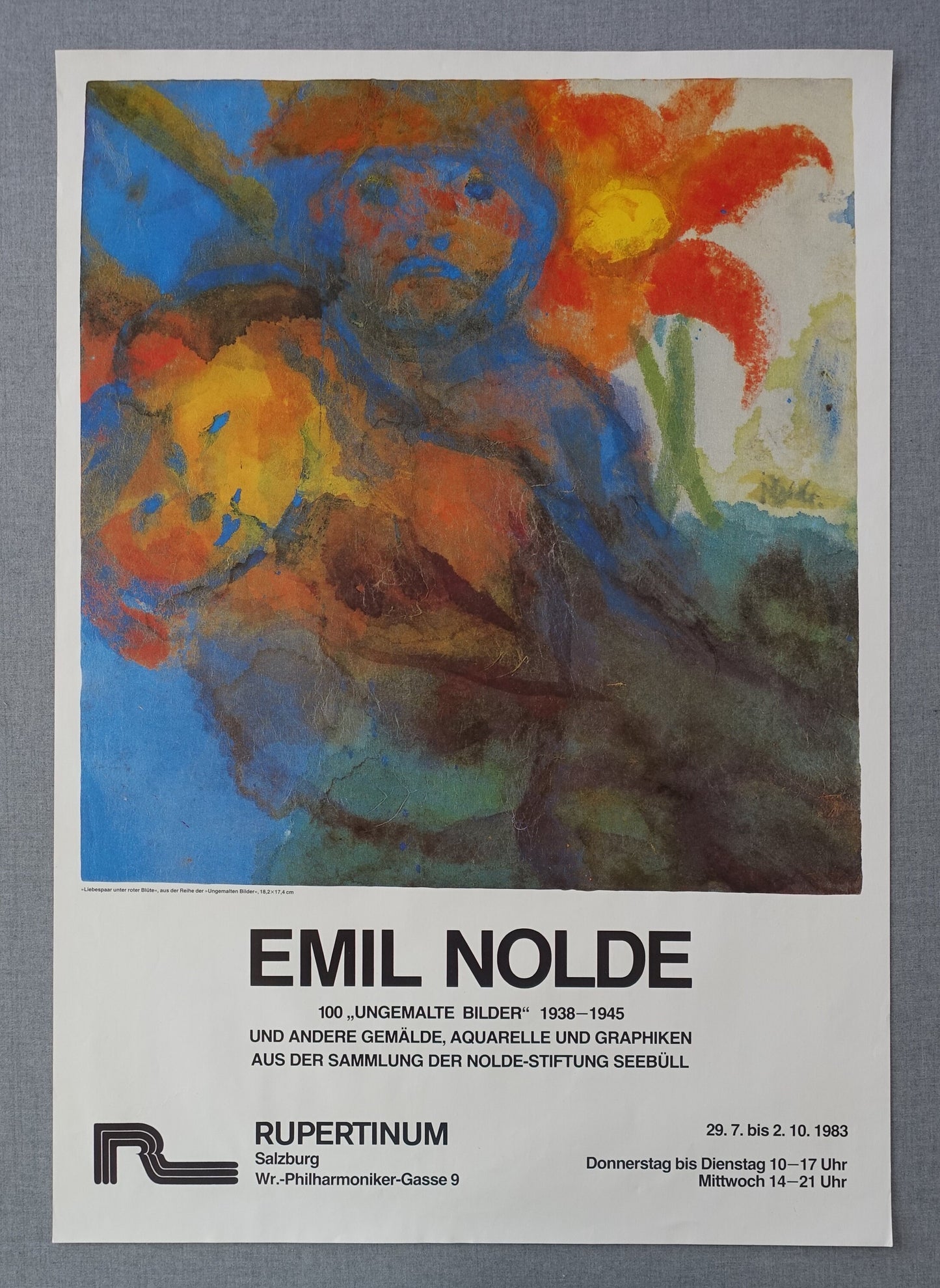 1983 Emil Nolde Exhibition Rupertinum Salzburg - Original Vintage Poster