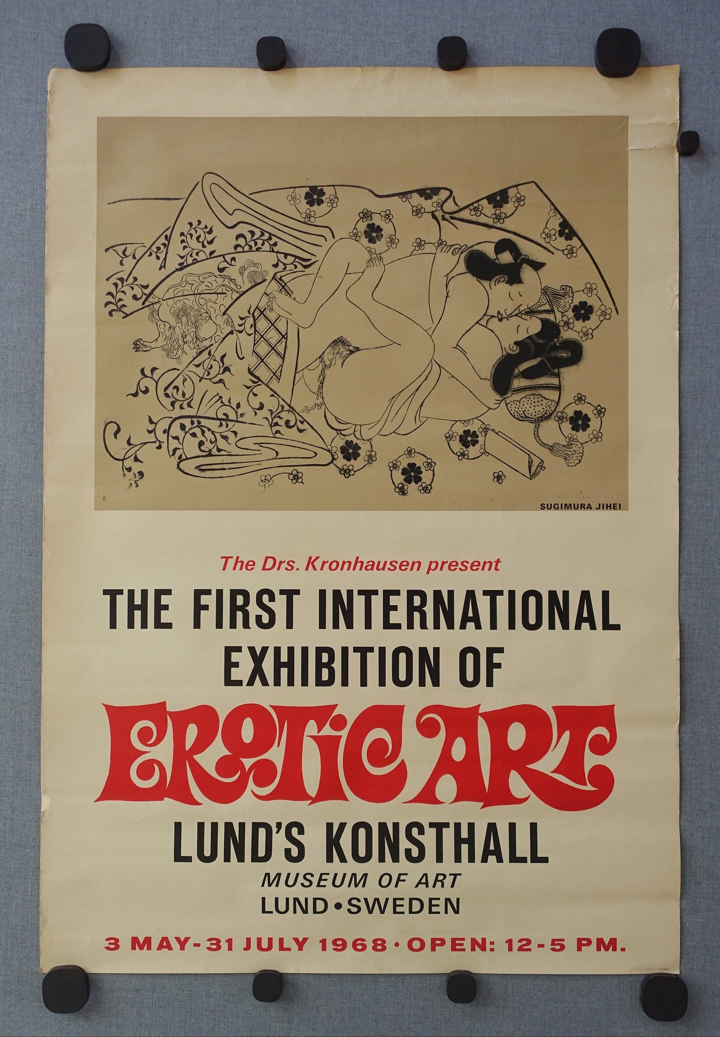 1968 Erotic Exhibition Lund Sweden - Original Vintage Poster
