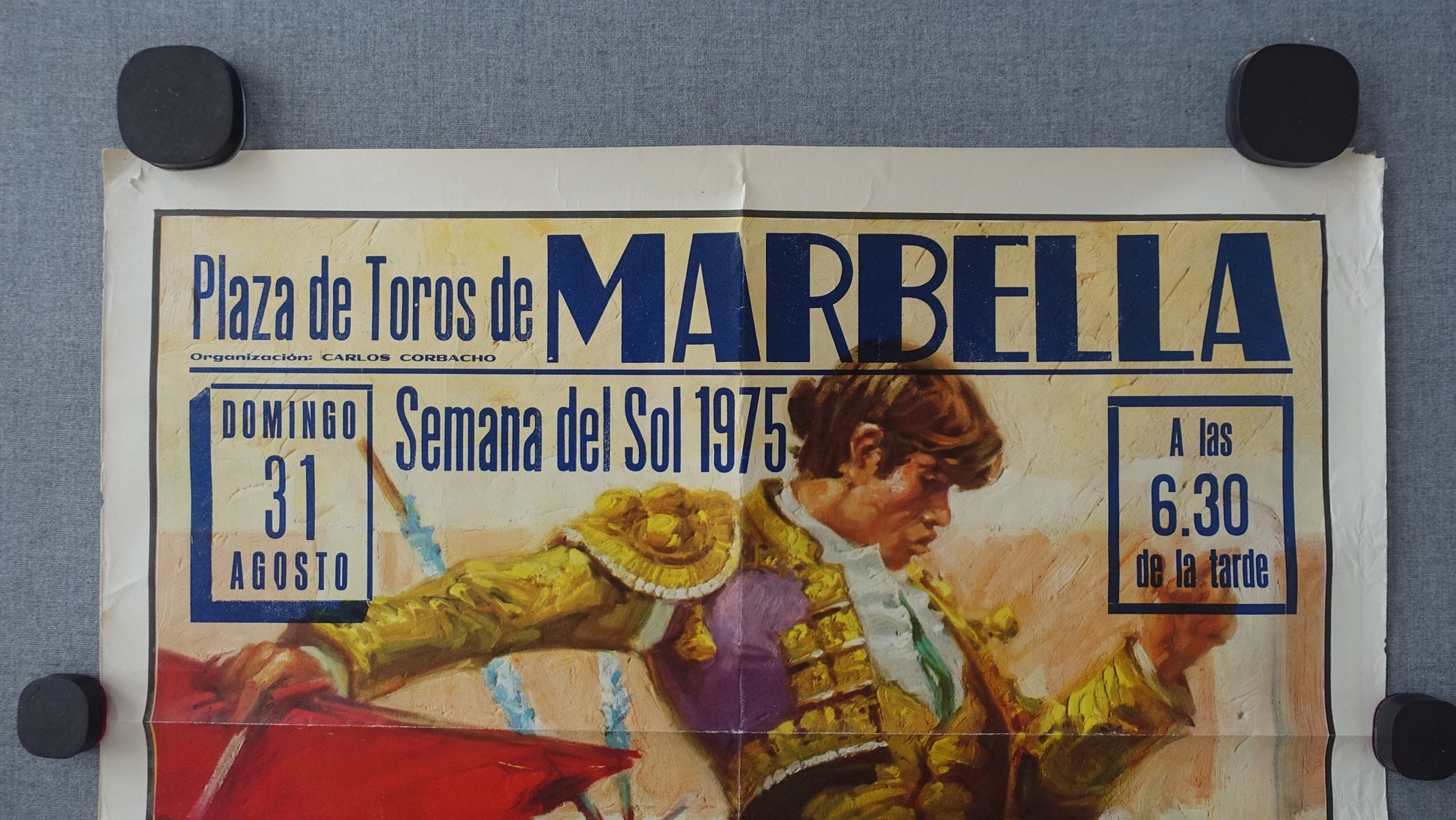 1975 Bullfighting Show Marbella Spain - Original Vintage Poster – Out ...