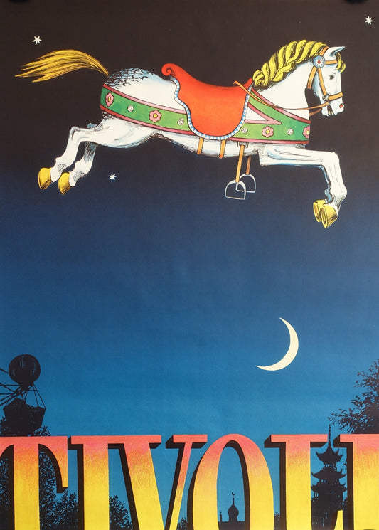 1982 Tivoli Gardens by Bo Bonfils - Original Vintage Poster