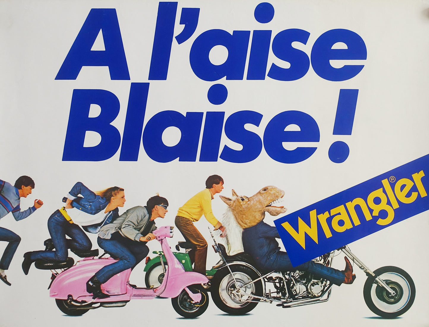 1980s Wrangler Advertisement - Original Vintage Poster