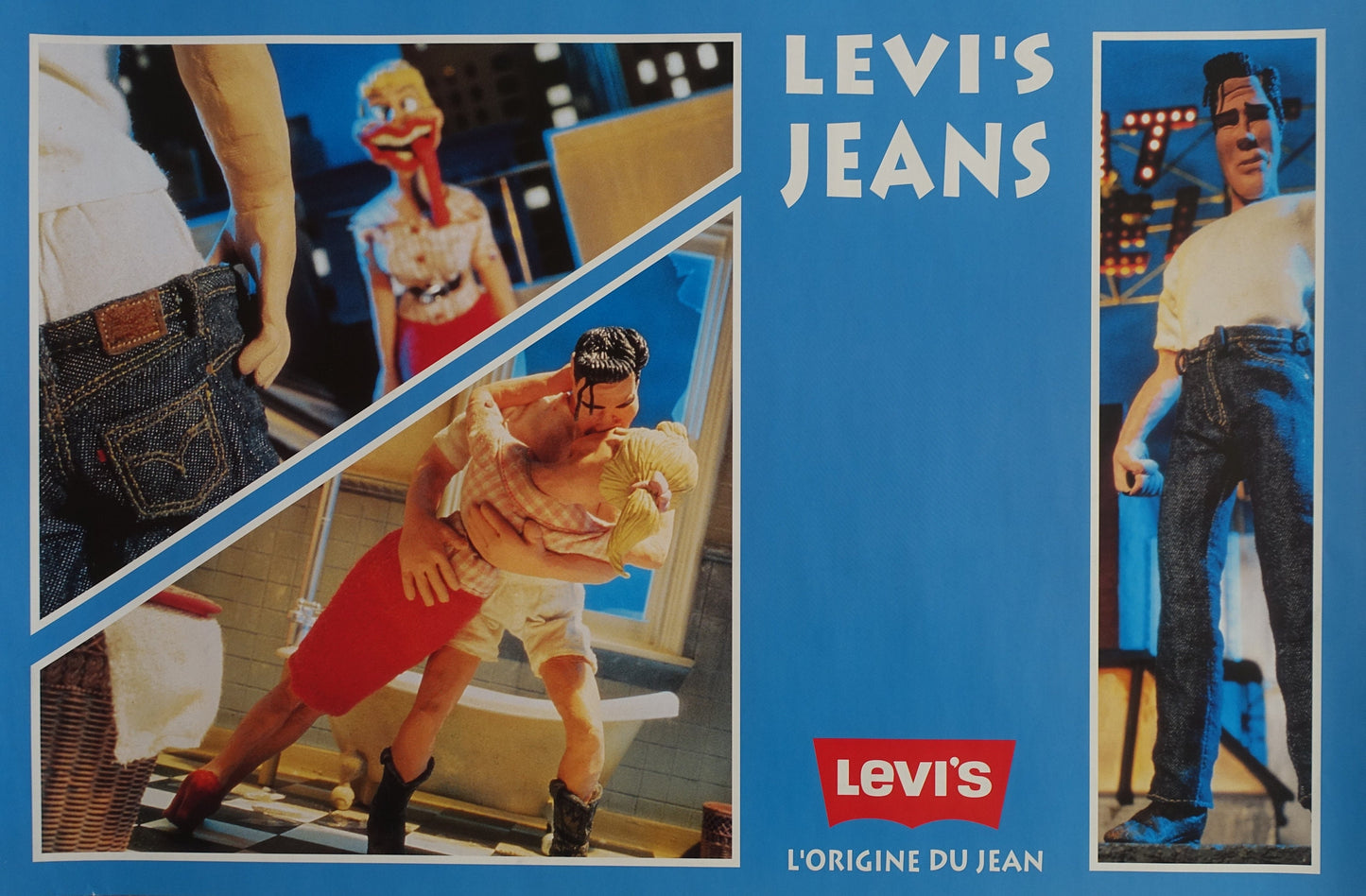 1990s Levi's Jeans Advertisement - Original Vintage Poster