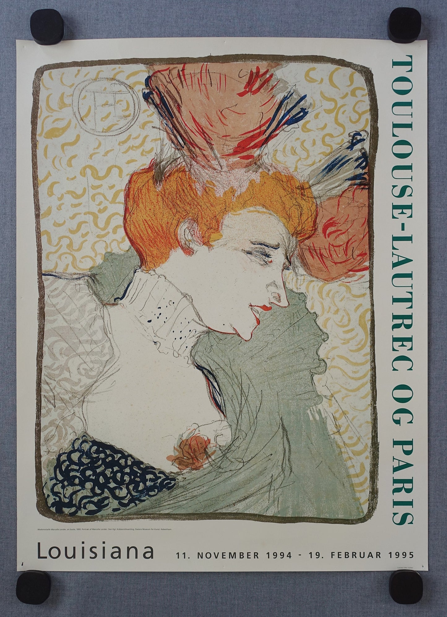 1994 Toulouse-Lautrec Exhibition Poster on Louisiana II - Original Vintage Poster