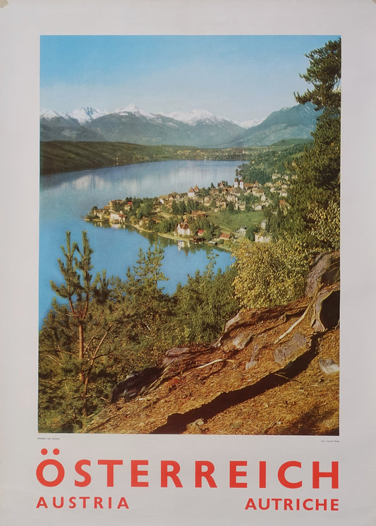 1960s Austria Travel Poster Millstätter See, Kärnten - Original Vintage Poster