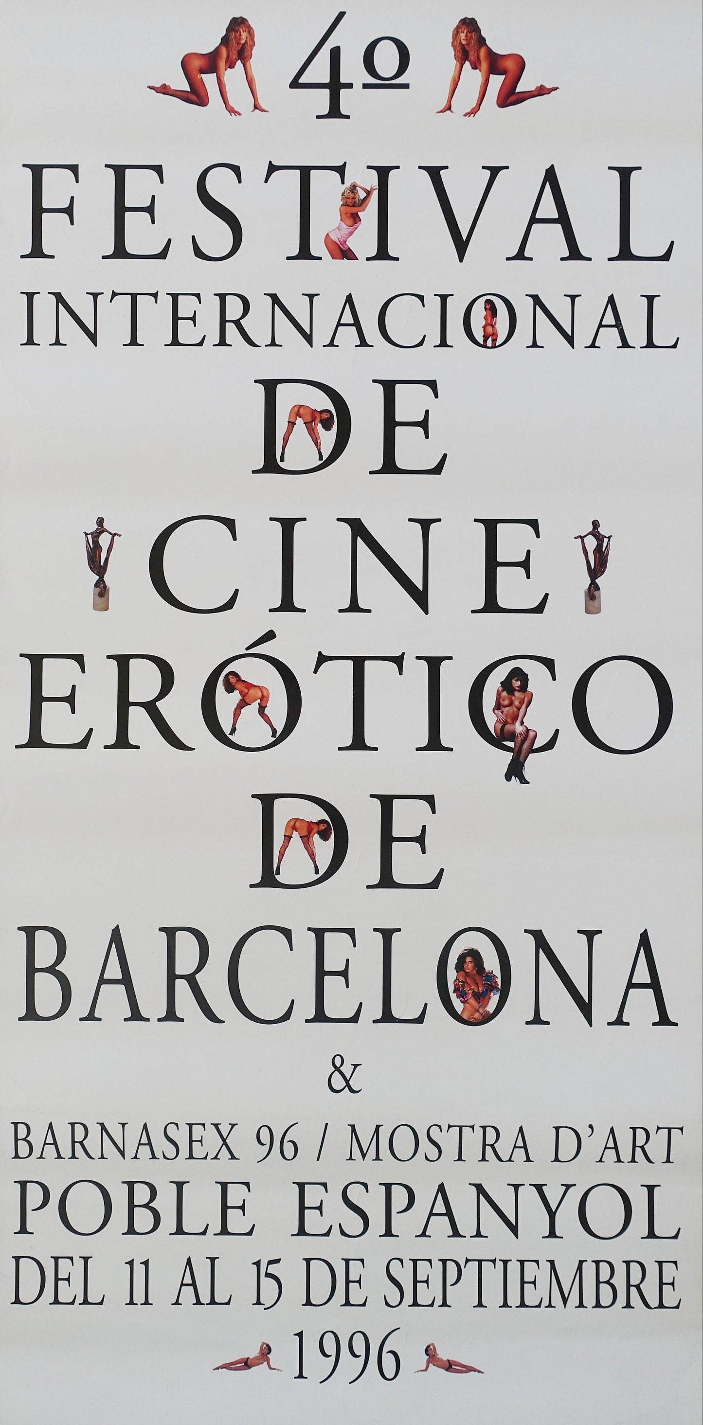 1996 Erotic Film Festival Barcelona - Original Vintage Poster