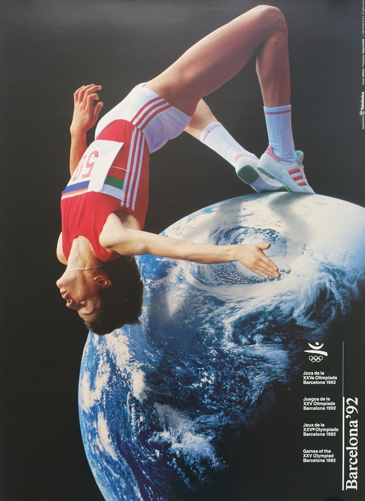 1992 Summer Olympic Games High jump - Original Vintage Poster