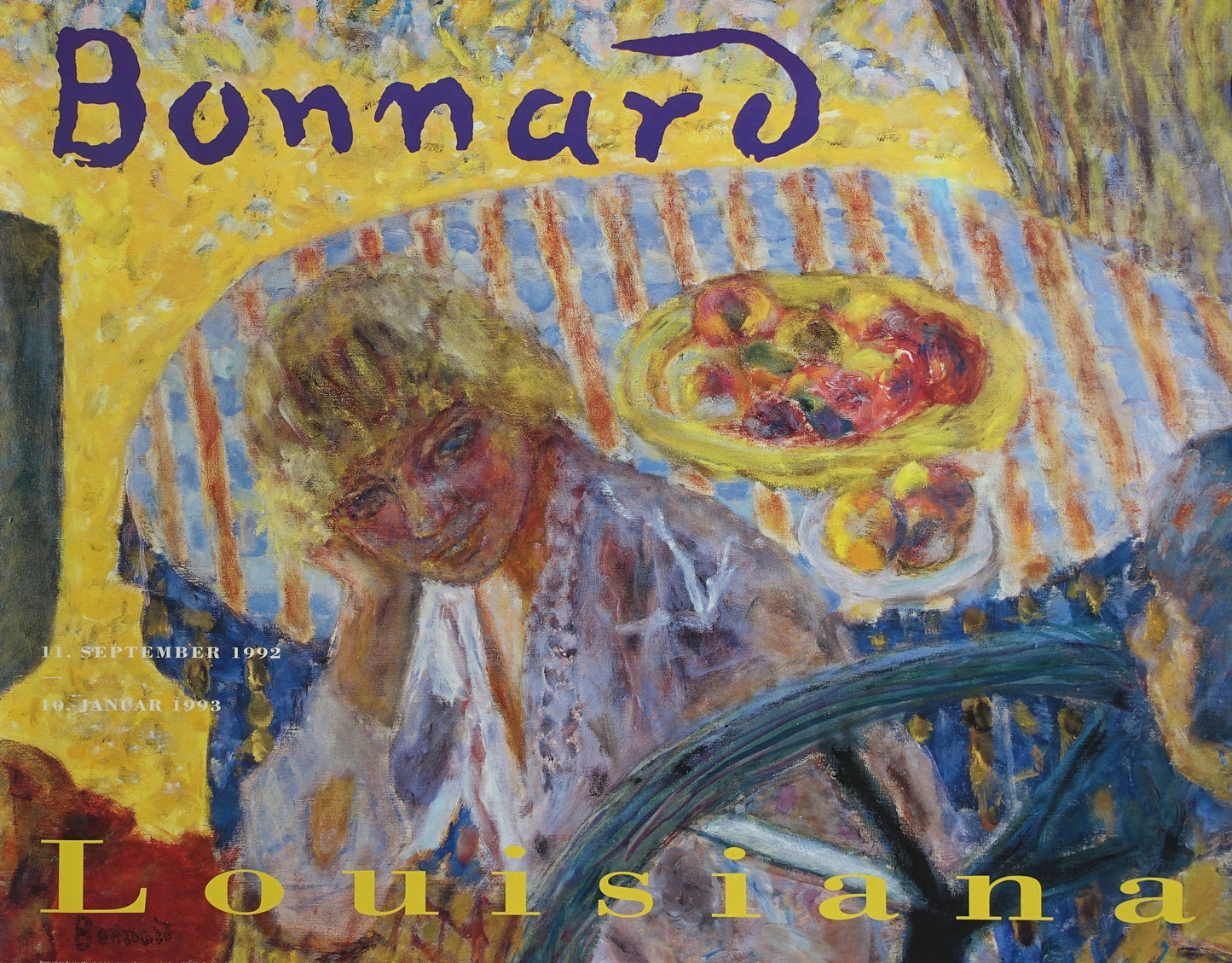 1993 Bonnard Exhibition Poster on Louisiana - Original Vintage Poster