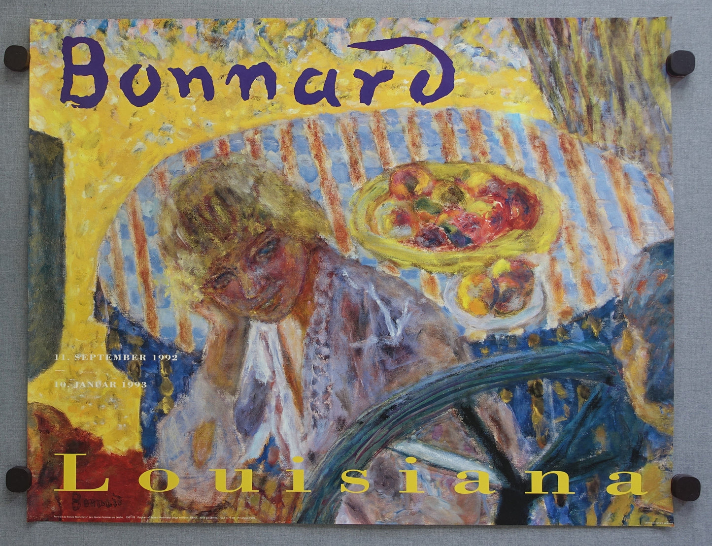 1993 Bonnard Exhibition Poster on Louisiana - Original Vintage Poster