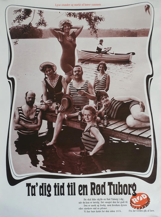 1973 Tuborg Advertisement - Rød Tuborg I - Original Vintage Poster