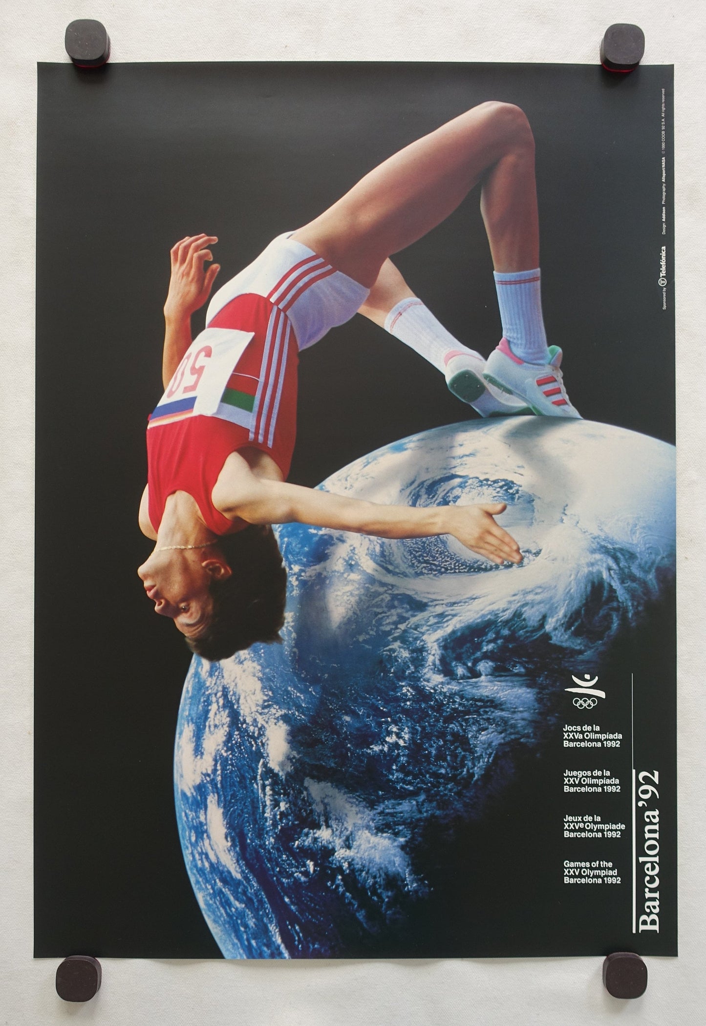 1992 Summer Olympic Games High jump - Original Vintage Poster