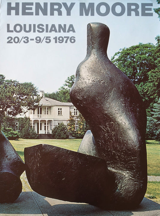 1976 Henry Moore Sculpture on Louisiana Museum of Modern Art - Original Vintage Poster