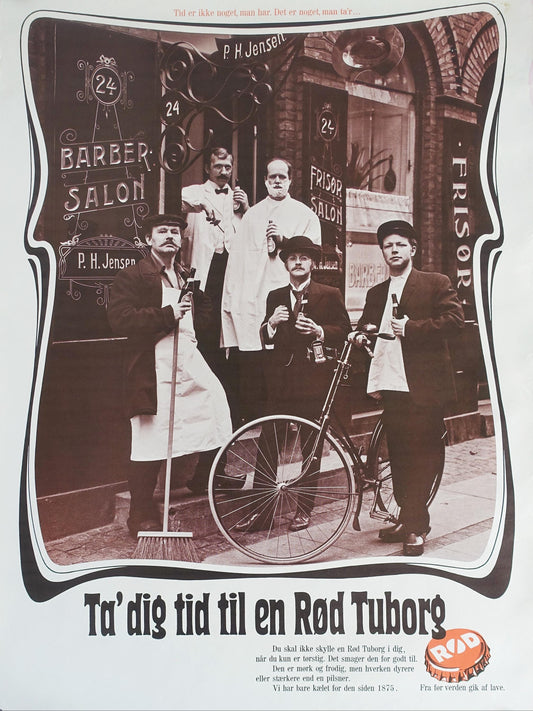 1973 Tuborg Advertisement - Rød Tuborg II - Original Vintage Poster