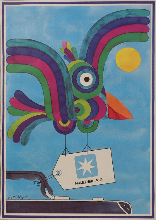 1980s Maersk Air Travel Poster II - Original Vintage Poster