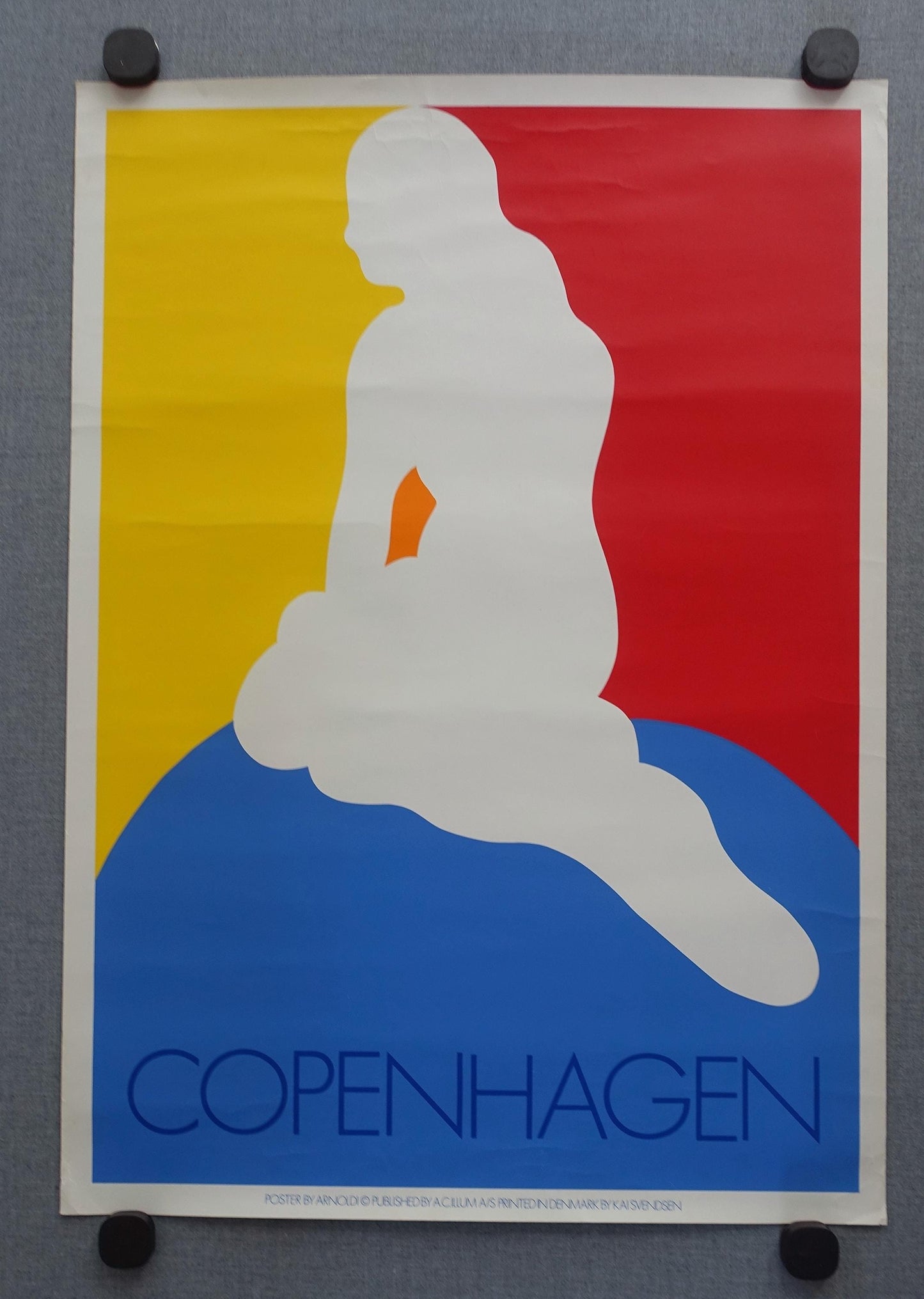 1980s The Little Mermaid Copenhagen by Per Arnoldi  - Original Vintage Poster