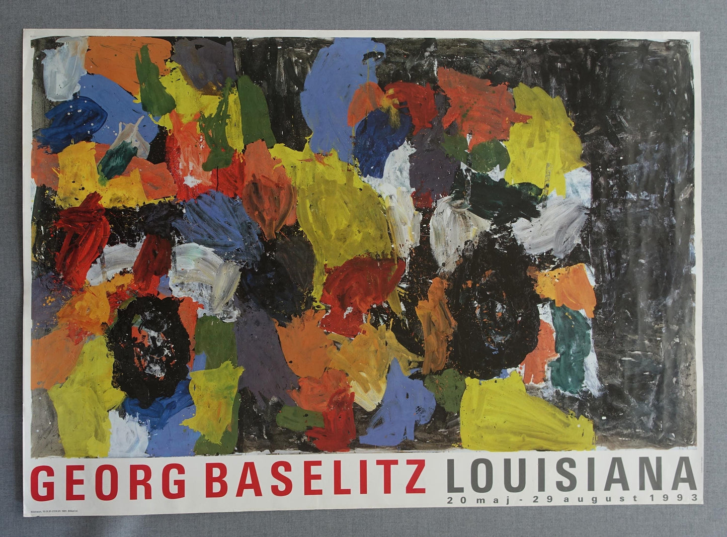 1993 Baselitz on Louisiana Museum of Modern Art II - Original Vintage Poster