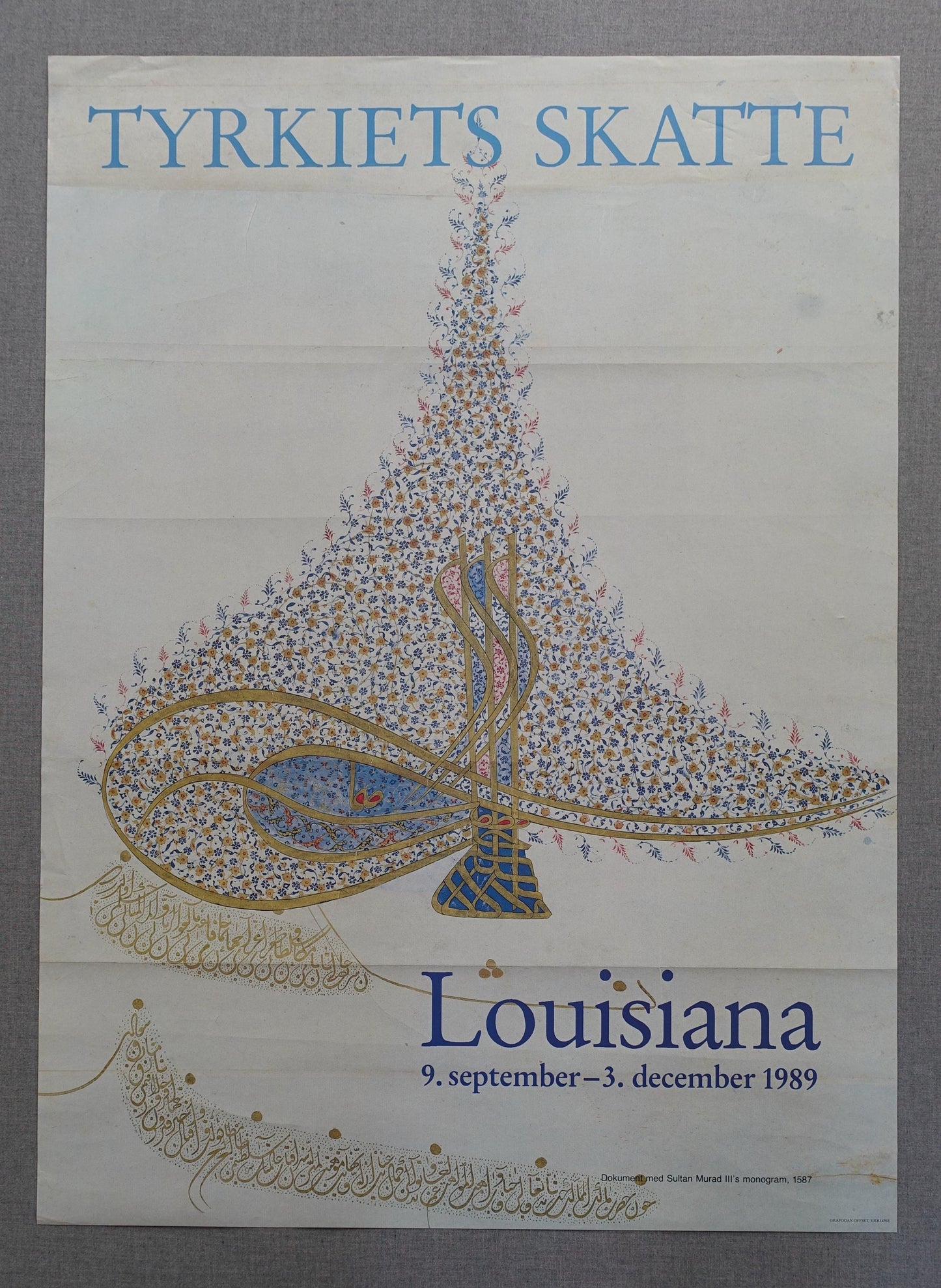 1993 Treasures of Turkey on Louisiana Museum of Modern Art - Original Vintage Poster