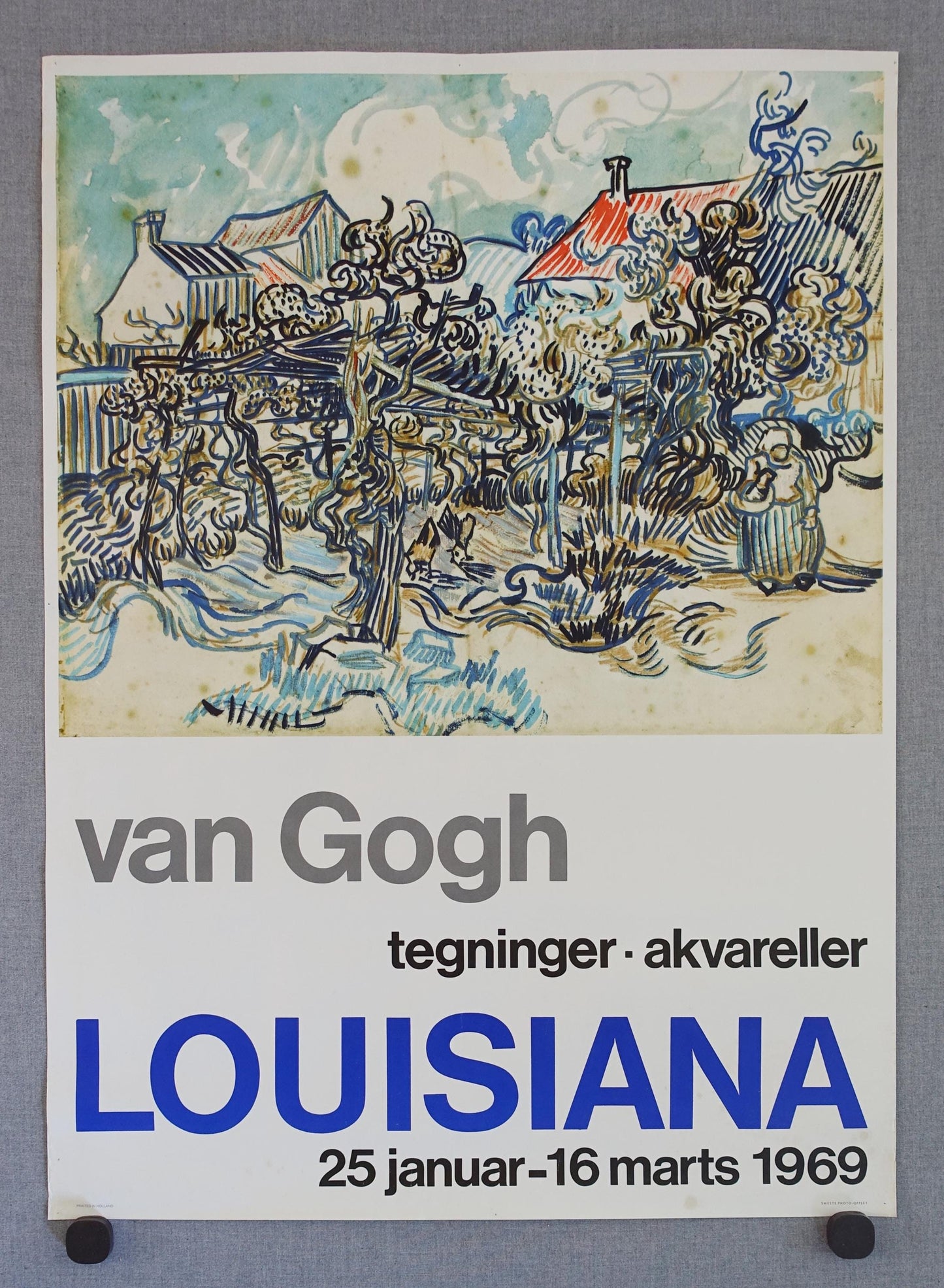 1969 Van Gogh on Louisiana Museum of Modern Art - Original Vintage Poster