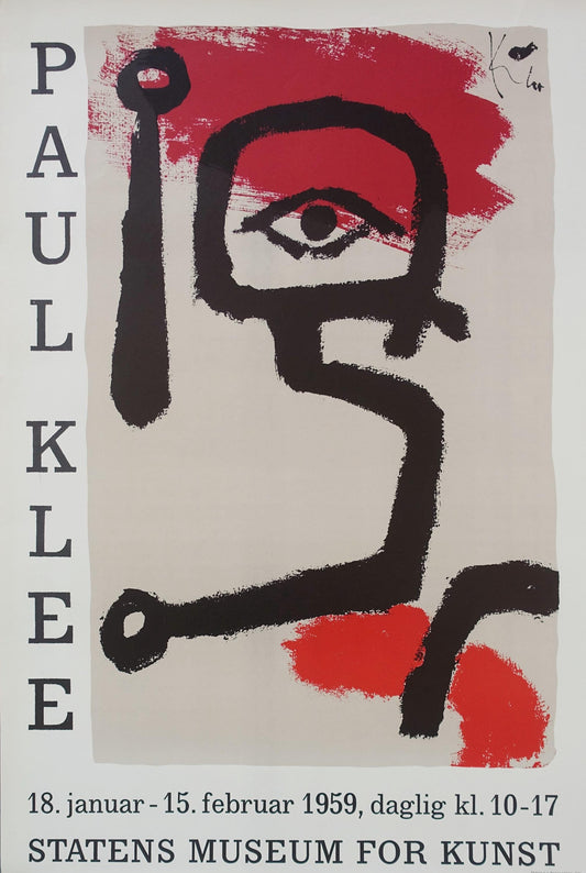 1959 Paul Klee Exhibition poster from Statens Museum For Kunst - Original Vintage Poster