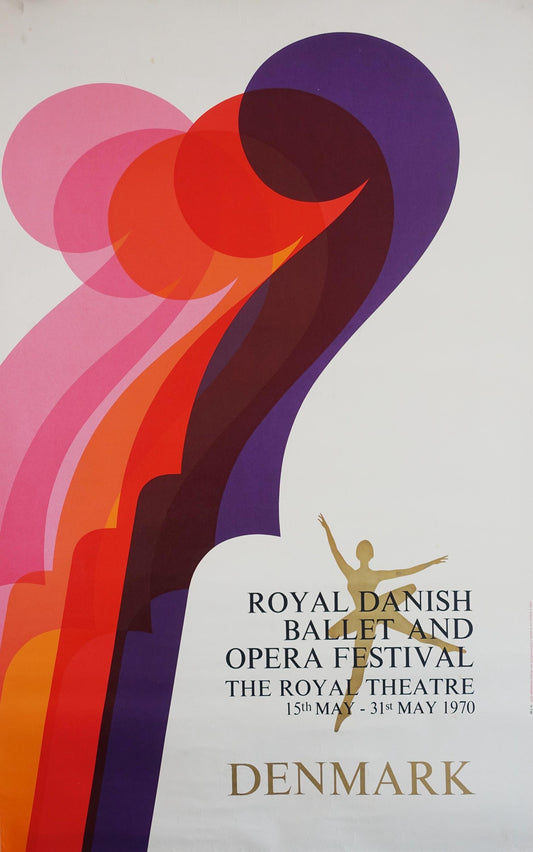 1970 Royal Danish Ballet and Opera Festival - Original Vintage Poster