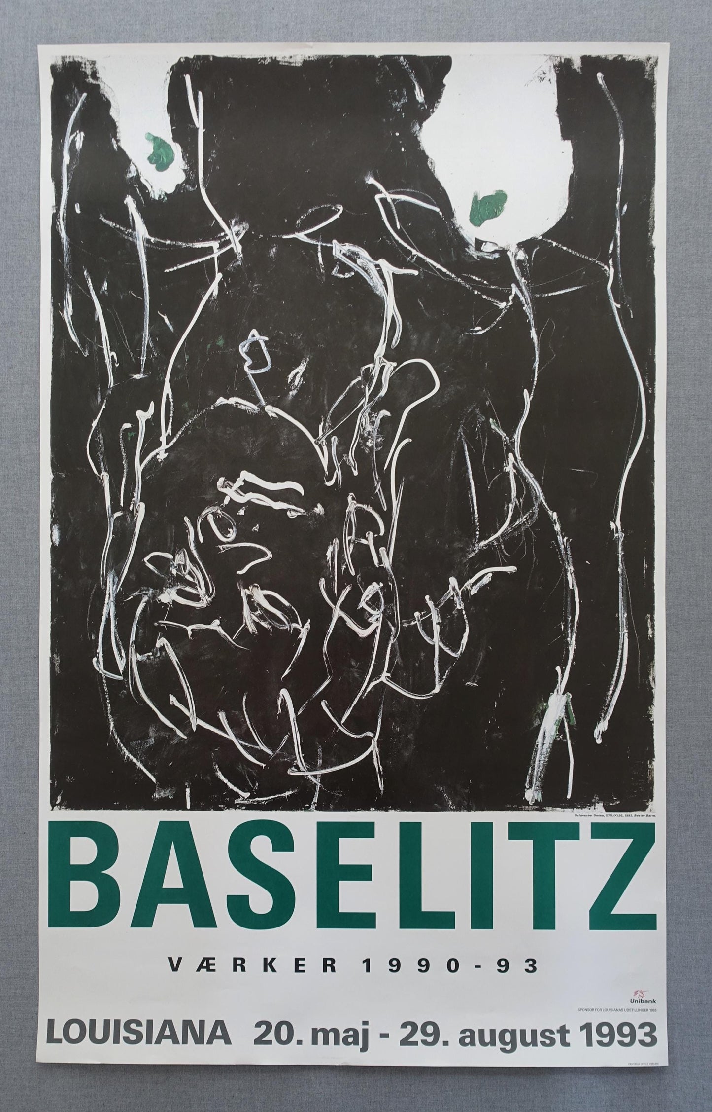 1993 Baselitz on Louisiana Museum of Modern Art - Original Vintage Poster