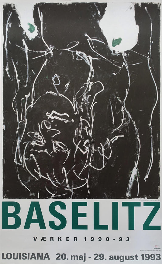 1993 Baselitz on Louisiana Museum of Modern Art - Original Vintage Poster